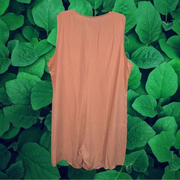 5 for $25🔥Pink Sleeveless Button Front Shortall Coverall Jumpsuit 5XL - Picture 2 of 5